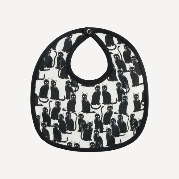 NWT Kate Quinn Black Cat Organic Cotton Bib - Picture 1 of 2
